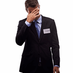 Un dirigeant d’entreprise debout est ennuyé