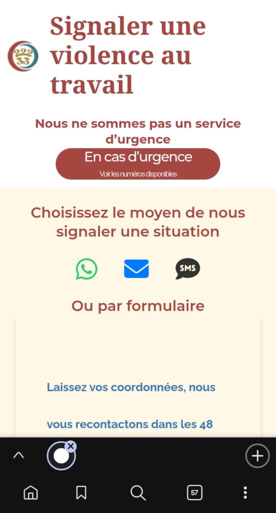 Application signalement harcèlement